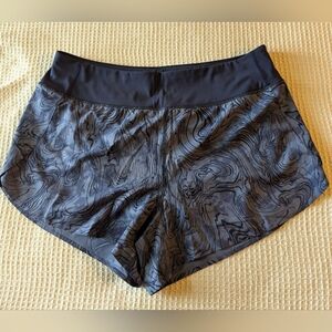 Athleta Shorts Run With It  Printed  3.5" Short Blue  Women's Size Large